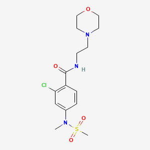 molecular formula C15H22ClN3O4S B4471885 2-CHLORO-4-(N-METHYLMETHANESULFONAMIDO)-N-[2-(MORPHOLIN-4-YL)ETHYL]BENZAMIDE 