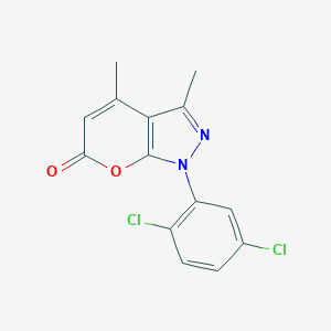 molecular formula C14H10Cl2N2O2 B447189 1-(2,5-dichlorophenyl)-3,4-dimethylpyrano[2,3-c]pyrazol-6(1H)-one CAS No. 312621-02-6