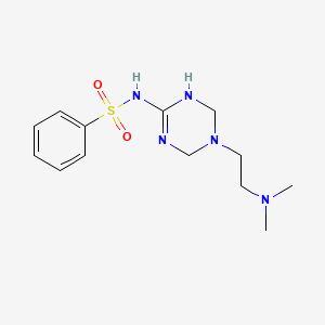 N-{5-[2-(dimethylamino)ethyl]-1,4,5,6-tetrahydro-1,3,5-triazin-2-yl}benzenesulfonamide