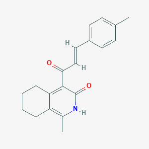 molecular formula C20H21NO2 B447190 1-methyl-4-[3-(4-methylphenyl)acryloyl]-5,6,7,8-tetrahydro-3(2H)-isoquinolinone 