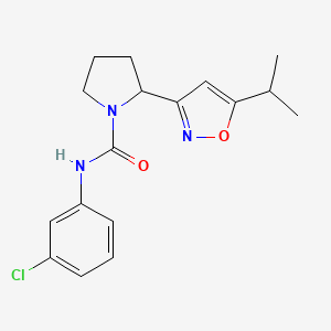 N-(3-Chlorophenyl)-2-[5-(propan-2-YL)-1,2-oxazol-3-YL]pyrrolidine-1-carboxamide