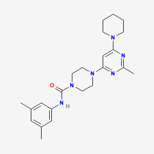 molecular formula C23H32N6O B4471916 N-(3,5-Dimethylphenyl)-4-[2-methyl-6-(piperidin-1-YL)pyrimidin-4-YL]piperazine-1-carboxamide 