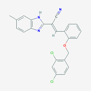 molecular formula C24H17Cl2N3O B447192 3-{2-[(2,4-dichlorobenzyl)oxy]phenyl}-2-(5-methyl-1H-benzimidazol-2-yl)acrylonitrile 