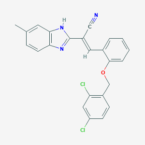 3-{2-[(2,4-dichlorobenzyl)oxy]phenyl}-2-(5-methyl-1H-benzimidazol-2-yl)acrylonitrile