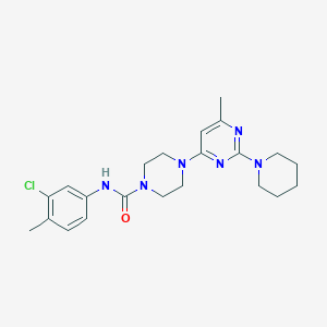 N-(3-chloro-4-methylphenyl)-4-[6-methyl-2-(1-piperidinyl)-4-pyrimidinyl]-1-piperazinecarboxamide