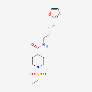 1-(ETHANESULFONYL)-N-(2-{[(FURAN-2-YL)METHYL]SULFANYL}ETHYL)PIPERIDINE-4-CARBOXAMIDE