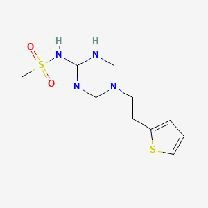 N-{5-[2-(thiophen-2-yl)ethyl]-1,4,5,6-tetrahydro-1,3,5-triazin-2-yl}methanesulfonamide