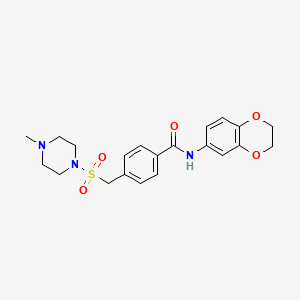 N-(2,3-dihydro-1,4-benzodioxin-6-yl)-4-{[(4-methylpiperazin-1-yl)sulfonyl]methyl}benzamide