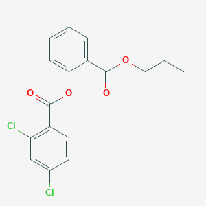 molecular formula C17H14Cl2O4 B447197 2-(Propoxycarbonyl)phenyl 2,4-dichlorobenzoate 