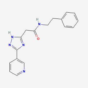 N-(2-phenylethyl)-2-[5-(pyridin-3-yl)-1H-1,2,4-triazol-3-yl]acetamide