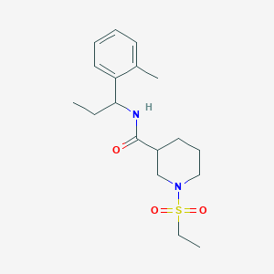 1-(ethylsulfonyl)-N-[1-(2-methylphenyl)propyl]-3-piperidinecarboxamide