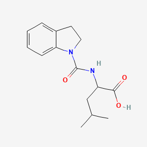 molecular formula C15H20N2O3 B4471995 (2S)-2-[(2,3-Dihydro-1H-indole-1-carbonyl)amino]-4-methylpentanoic acid 