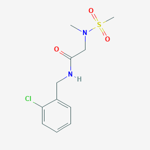 N-[(2-chlorophenyl)methyl]-2-[methyl(methylsulfonyl)amino]acetamide