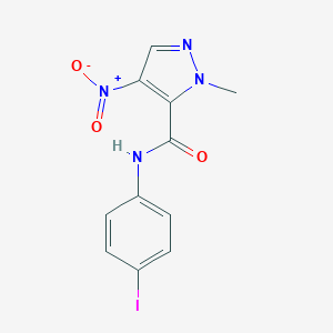 2-Methyl-4-nitro-2H-pyrazole-3-carboxylic acid (4-iodo-phenyl)-amide
