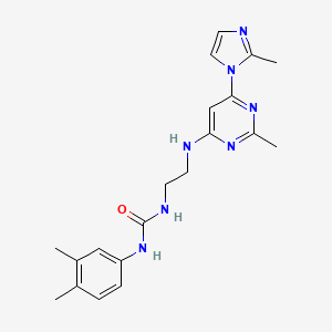 N-(3,4-dimethylphenyl)-N'-(2-{[2-methyl-6-(2-methyl-1H-imidazol-1-yl)-4-pyrimidinyl]amino}ethyl)urea