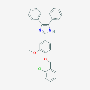 molecular formula C29H23ClN2O2 B447206 2-{4-[(2-chlorobenzyl)oxy]-3-methoxyphenyl}-4,5-diphenyl-1H-imidazole 