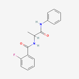 2-fluoro-N-[1-oxo-1-(phenylamino)propan-2-yl]benzamide