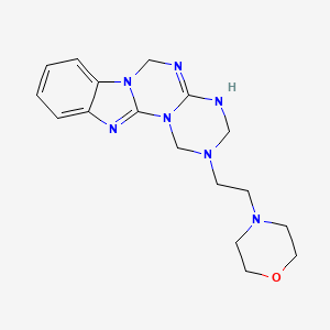 molecular formula C17H23N7O B4472076 4-[2-(2,4,6,8,10,17-hexazatetracyclo[8.7.0.02,7.011,16]heptadeca-1(17),7,11,13,15-pentaen-4-yl)ethyl]morpholine 