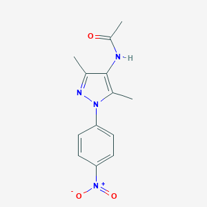 molecular formula C13H14N4O3 B447209 N-(1-{4-nitrophenyl}-3,5-dimethyl-1H-pyrazol-4-yl)acetamide 