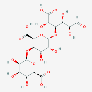 B044721 (2S,3R,4S,5R,6S)-6-[(2S,3R,4R,5R,6S)-2-carboxy-6-[(1S,2R,3R,4R)-1-carboxy-1,3,4-trihydroxy-5-oxopentan-2-yl]oxy-4,5-dihydroxyoxan-3-yl]oxy-3,4,5-trihydroxyoxane-2-carboxylic acid CAS No. 6037-45-2