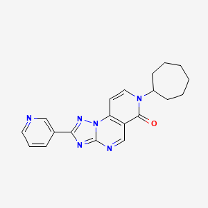 molecular formula C20H20N6O B4472104 7-cycloheptyl-2-pyridin-3-ylpyrido[3,4-e][1,2,4]triazolo[1,5-a]pyrimidin-6(7H)-one 