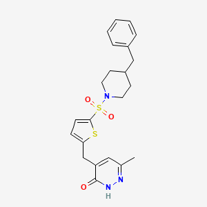 4-({5-[(4-benzyl-1-piperidinyl)sulfonyl]-2-thienyl}methyl)-6-methyl-3(2H)-pyridazinone