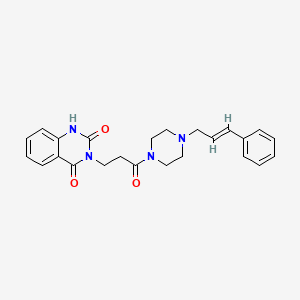 3-(3-OXO-3-{4-[(2E)-3-PHENYLPROP-2-EN-1-YL]PIPERAZIN-1-YL}PROPYL)-1,2,3,4-TETRAHYDROQUINAZOLINE-2,4-DIONE