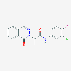 N-(3-chloro-4-fluorophenyl)-2-(1-oxo-2(1H)-phthalazinyl)propanamide