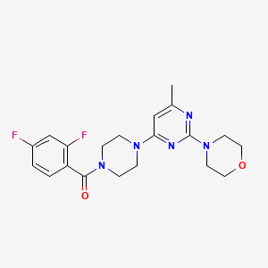 molecular formula C20H23F2N5O2 B4472116 4-{4-[4-(2,4-difluorobenzoyl)-1-piperazinyl]-6-methyl-2-pyrimidinyl}morpholine 