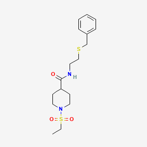 N-[2-(benzylsulfanyl)ethyl]-1-(ethanesulfonyl)piperidine-4-carboxamide