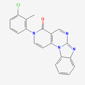 5-(3-chloro-2-methylphenyl)-1,5,9,11-tetrazatetracyclo[8.7.0.02,7.012,17]heptadeca-2(7),3,8,10,12,14,16-heptaen-6-one