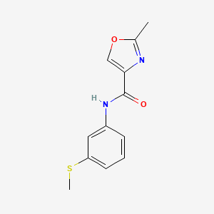 molecular formula C12H12N2O2S B4472144 2-methyl-N-(3-methylsulfanylphenyl)-1,3-oxazole-4-carboxamide 