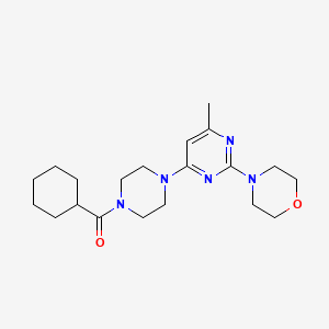 4-{4-[4-(cyclohexylcarbonyl)-1-piperazinyl]-6-methyl-2-pyrimidinyl}morpholine