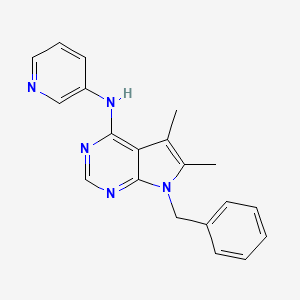 N-(7-BENZYL-5,6-DIMETHYL-7H-PYRROLO[2,3-D]PYRIMIDIN-4-YL)-N-(3-PYRIDYL)AMINE