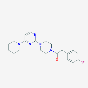 2-{4-[(4-fluorophenyl)acetyl]-1-piperazinyl}-4-methyl-6-(1-piperidinyl)pyrimidine