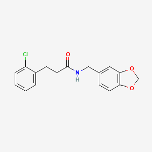 N-(1,3-benzodioxol-5-ylmethyl)-3-(2-chlorophenyl)propanamide