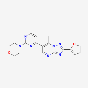 4-{4-[2-(2-furyl)-7-methyl[1,2,4]triazolo[1,5-a]pyrimidin-6-yl]-2-pyrimidinyl}morpholine