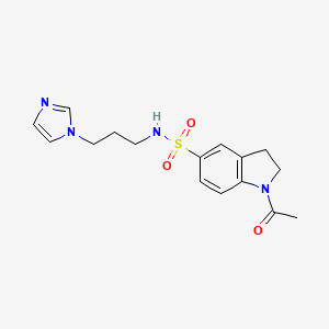 1-acetyl-N-[3-(1H-imidazol-1-yl)propyl]-5-indolinesulfonamide