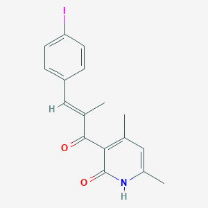 3-[3-(4-iodophenyl)-2-methylacryloyl]-4,6-dimethyl-2(1H)-pyridinone