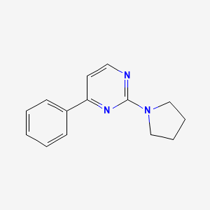 molecular formula C14H15N3 B4472255 4-Phenyl-2-(pyrrolidin-1-yl)pyrimidine 