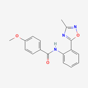 4-methoxy-N-[2-(3-methyl-1,2,4-oxadiazol-5-yl)phenyl]benzamide