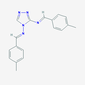 molecular formula C18H17N5 B447226 N-(4-methylbenzylidene)-N-{3-[(4-methylbenzylidene)amino]-4H-1,2,4-triazol-4-yl}amine 