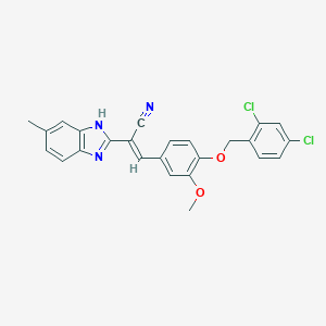 3-{4-[(2,4-dichlorobenzyl)oxy]-3-methoxyphenyl}-2-(5-methyl-1H-benzimidazol-2-yl)acrylonitrile