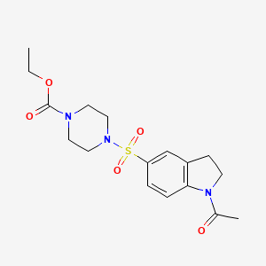 ethyl 4-[(1-acetyl-2,3-dihydro-1H-indol-5-yl)sulfonyl]piperazine-1-carboxylate