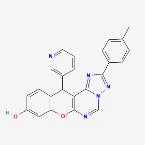 molecular formula C24H17N5O2 B4472329 2-(4-METHYLPHENYL)-12-(3-PYRIDYL)-12H-CHROMENO[3,2-E][1,2,4]TRIAZOLO[1,5-C]PYRIMIDIN-9-OL 