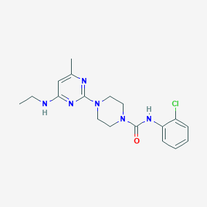 N-(2-chlorophenyl)-4-[4-(ethylamino)-6-methyl-2-pyrimidinyl]-1-piperazinecarboxamide