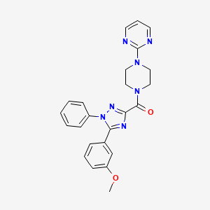 molecular formula C24H23N7O2 B4472344 2-{4-[5-(3-METHOXYPHENYL)-1-PHENYL-1H-1,2,4-TRIAZOLE-3-CARBONYL]PIPERAZIN-1-YL}PYRIMIDINE 