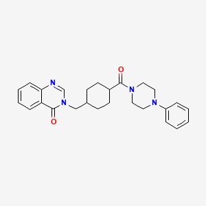 3-{[4-(4-PHENYLPIPERAZINE-1-CARBONYL)CYCLOHEXYL]METHYL}-3,4-DIHYDROQUINAZOLIN-4-ONE