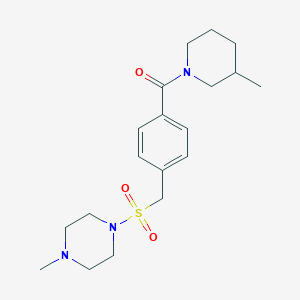 1-METHYL-4-{[4-(3-METHYLPIPERIDINE-1-CARBONYL)PHENYL]METHANESULFONYL}PIPERAZINE