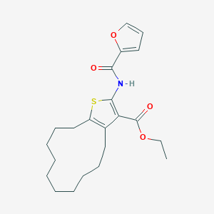 Ethyl 2-(2-furoylamino)-4,5,6,7,8,9,10,11,12,13-decahydrocyclododeca[b]thiophene-3-carboxylate